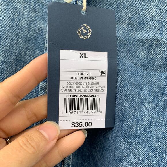 Women's Denim Long Sleeve Mini Shirtdress Size X-Large NWT- Universal Thread - Picture 10 of 13